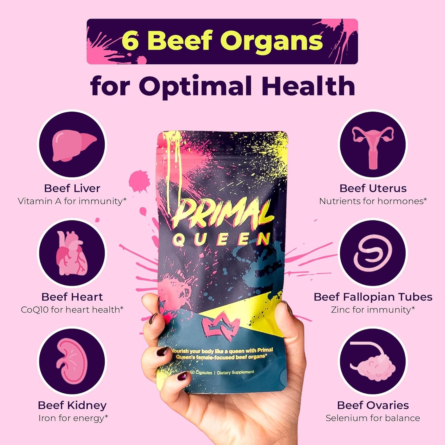 Primal Queen Beef Organ Superfood Supplement Optimized for Women
